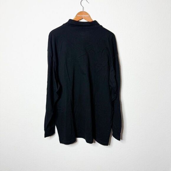 Dickies NWT! Black Long Sleeve Polo Shirt Men's Workwear Uniform Size 2XL - Picture 2 of 6